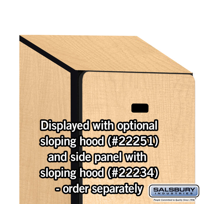 Salsbury 15" Wide Single Tier Designer Wood Locker - 1 Wide - 6 Feet High - 18 Inches Deep - Maple - Hasps - Sweatfully