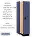 Salsbury 15" Wide Single Tier Designer Wood Locker - 1 Wide - 6 Feet High - 18 Inches Deep - Blue - Hasps - Sweatfully