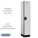 Salsbury 15" Wide Single Tier Designer Wood Locker - 1 Wide - 6 Feet High - 18 Inches Deep - Gray - Hasps - Sweatfully