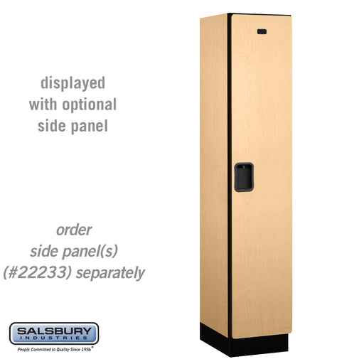 Salsbury 15" Wide Single Tier Designer Wood Locker - 1 Wide - 6 Feet High - 18 Inches Deep - Maple - Hasps - Sweatfully