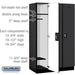 Salsbury 15" Wide Single Tier Designer Wood Locker - 3 Wide - 6 Feet High - 21 Inches Deep - Black - Silver Resettable Combination Locks - Sweatfully