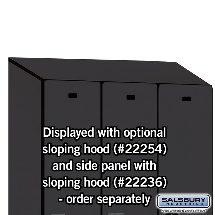 Salsbury 15" Wide Single Tier Designer Wood Locker - 3 Wide - 6 Feet High - 21 Inches Deep - Black - Hasps - Sweatfully