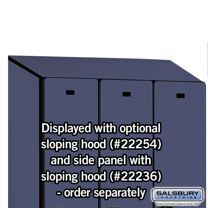 Salsbury 15" Wide Single Tier Designer Wood Locker - 3 Wide - 6 Feet High - 21 Inches Deep - Blue - Hasps - Sweatfully