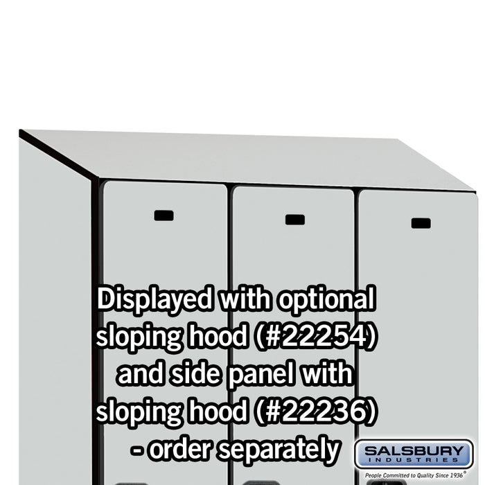 Salsbury 15" Wide Single Tier Designer Wood Locker - 3 Wide - 6 Feet High - 21 Inches Deep - Gray - Hasps - Sweatfully