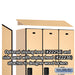 Salsbury 15" Wide Single Tier Designer Wood Locker - 3 Wide - 6 Feet High - 21 Inches Deep - Maple - Hasps - Sweatfully