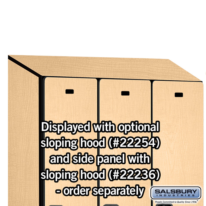 Salsbury 15" Wide Single Tier Designer Wood Locker - 3 Wide - 6 Feet High - 21 Inches Deep - Maple - Hasps - Sweatfully