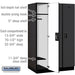 Salsbury 15" Wide Single Tier Designer Wood Locker - 3 Wide - 6 Feet High - 24 Inches Deep - Black - Black Resettable Combination Locks - Sweatfully