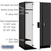 Salsbury 15" Wide Single Tier Designer Wood Locker - 3 Wide - 6 Feet High - 24 Inches Deep - Black - Silver Electronic Locks - Sweatfully