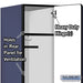 Salsbury 15" Wide Single Tier Designer Wood Locker - 3 Wide - 6 Feet High - 24 Inches Deep - Blue - Hasps - Sweatfully