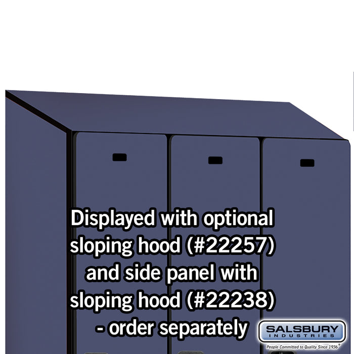 Salsbury 15" Wide Single Tier Designer Wood Locker - 3 Wide - 6 Feet High - 24 Inches Deep - Blue - Hasps - Sweatfully