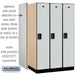 Salsbury 15" Wide Single Tier Designer Wood Locker - 3 Wide - 6 Feet High - 24 Inches Deep - Gray - Hasps - Sweatfully