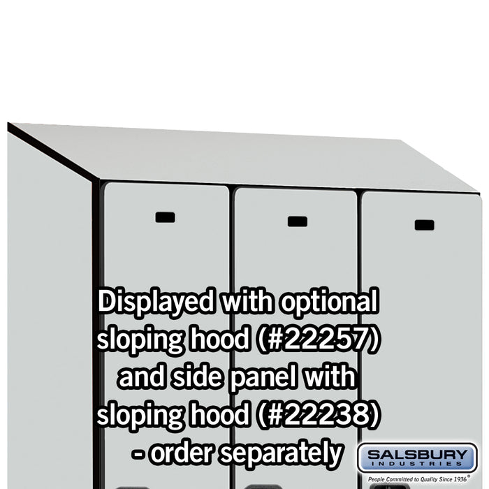 Salsbury 15" Wide Single Tier Designer Wood Locker - 3 Wide - 6 Feet High - 24 Inches Deep - Gray - Hasps - Sweatfully