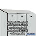 Salsbury 15" Wide Single Tier Designer Wood Locker - 3 Wide - 6 Feet High - 24 Inches Deep - Gray - Hasps - Sweatfully