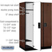 Salsbury 15" Wide Single Tier Designer Wood Locker - 3 Wide - 6 Feet High - 24 Inches Deep - Mahogany - Black Electronic Locks - Sweatfully