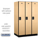 Salsbury 15" Wide Single Tier Designer Wood Locker - 3 Wide - 6 Feet High - 24 Inches Deep - Maple - Black Electronic Locks - Sweatfully