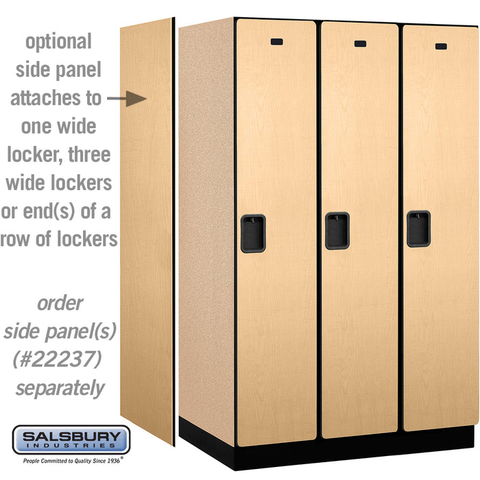 Salsbury 15" Wide Single Tier Designer Wood Locker - 3 Wide - 6 Feet High - 24 Inches Deep - Maple - Hasps - Sweatfully
