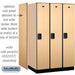 Salsbury 15" Wide Single Tier Designer Wood Locker - 3 Wide - 6 Feet High - 24 Inches Deep - Maple - Hasps - Sweatfully