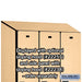 Salsbury 15" Wide Single Tier Designer Wood Locker - 3 Wide - 6 Feet High - 24 Inches Deep - Maple - Hasps - Sweatfully