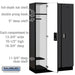 Salsbury 15" Wide Single Tier Designer Wood Locker - 3 Wide - 6 Feet High - 18 Inches Deep - Black - Silver Electronic Locks - Sweatfully