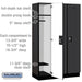 Salsbury 15" Wide Single Tier Designer Wood Locker - 3 Wide - 6 Feet High - 18 Inches Deep - Black - Silver Resettable Combination Locks - Sweatfully
