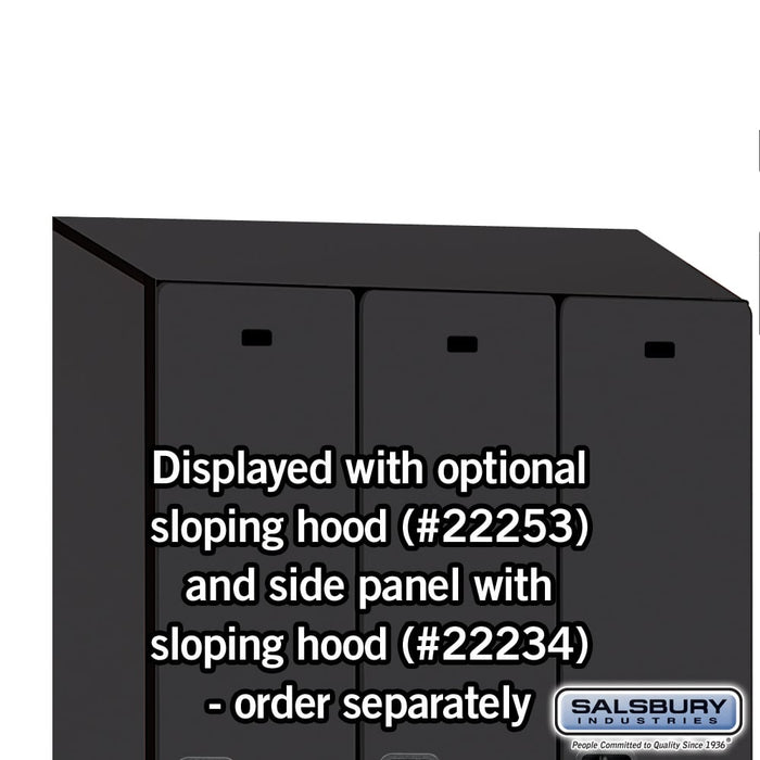 Salsbury 15" Wide Single Tier Designer Wood Locker - 3 Wide - 6 Feet High - 18 Inches Deep - Black - Hasps - Sweatfully