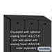 Salsbury 15" Wide Single Tier Designer Wood Locker - 3 Wide - 6 Feet High - 18 Inches Deep - Black - Hasps - Sweatfully