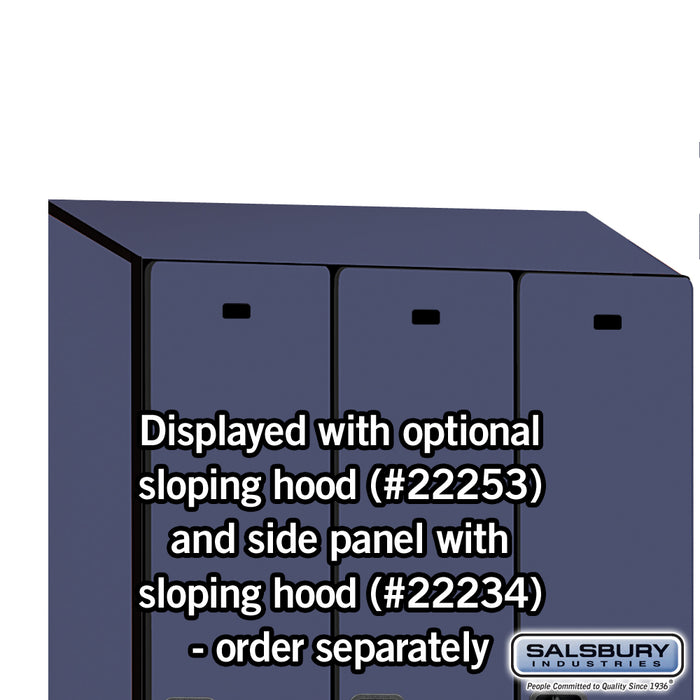 Salsbury 15" Wide Single Tier Designer Wood Locker - 3 Wide - 6 Feet High - 18 Inches Deep - Blue - Hasps - Sweatfully