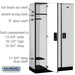 Salsbury 15" Wide Single Tier Designer Wood Locker - 3 Wide - 6 Feet High - 18 Inches Deep - Gray - Black Electronic Locks - Sweatfully