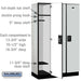 Salsbury 15" Wide Single Tier Designer Wood Locker - 3 Wide - 6 Feet High - 18 Inches Deep - Gray - Black Resettable Combination Locks - Sweatfully