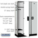 Salsbury 15" Wide Single Tier Designer Wood Locker - 3 Wide - 6 Feet High - 18 Inches Deep - Gray - Silver Electronic Locks - Sweatfully