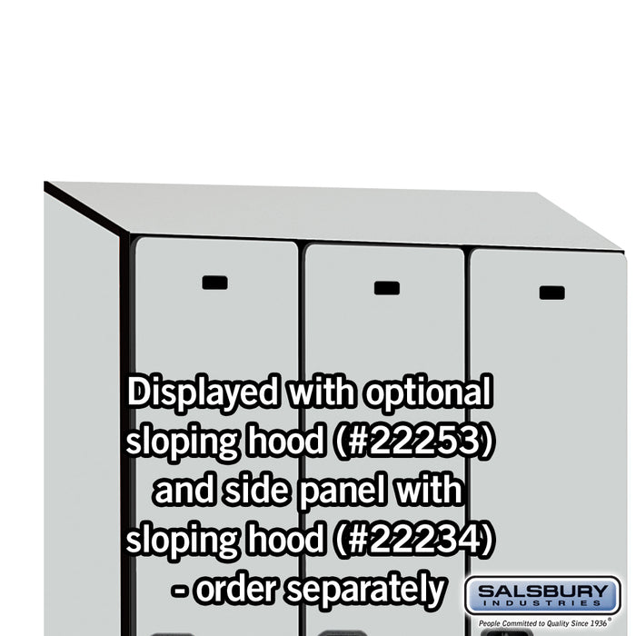 Salsbury 15" Wide Single Tier Designer Wood Locker - 3 Wide - 6 Feet High - 18 Inches Deep - Gray - Hasps - Sweatfully
