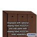 Salsbury 15" Wide Single Tier Designer Wood Locker - 3 Wide - 6 Feet High - 18 Inches Deep - Mahogany - Hasps - Sweatfully