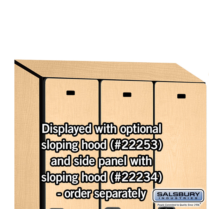 Salsbury 15" Wide Single Tier Designer Wood Locker - 3 Wide - 6 Feet High - 18 Inches Deep - Maple - Hasps - Sweatfully