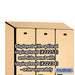 Salsbury 15" Wide Single Tier Designer Wood Locker - 3 Wide - 6 Feet High - 18 Inches Deep - Maple - Hasps - Sweatfully