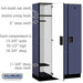 Salsbury 15" Wide Single Tier Designer Wood Locker - 3 Wide - 6 Feet High - 18 Inches Deep - Blue - Hasps - Sweatfully