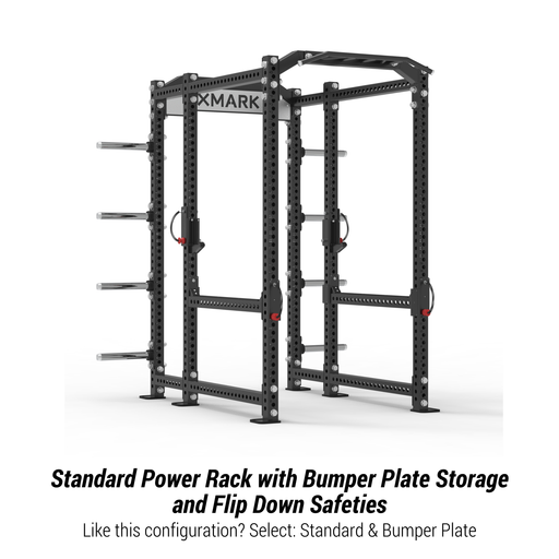 XMARK Viper Power Rack with Storage & Flip Down Safeties XM-5560-24 - Sweatfully