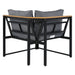 Patio Furniture Set with Loveseats, 4 Pieces Outdoor Sofa Set with Waterproof Cushions, Durable Iron-Wood Design for Garden, Backyard, Poolside - Sweatfully