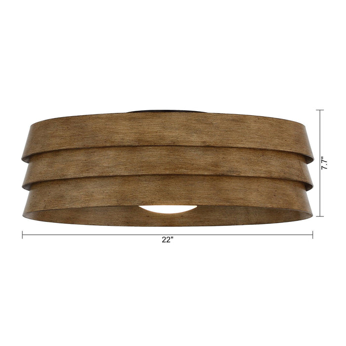 22" Farmhouse Flush Mount Reversible Ceiling Fan with LED Lighting and Remote Control - Sweatfully