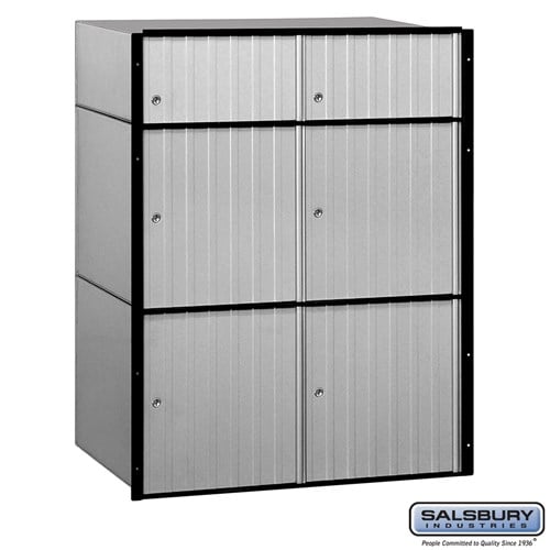 Salsbury Aluminum Mailbox - 6 Doors  - Standard System - Sweatfully