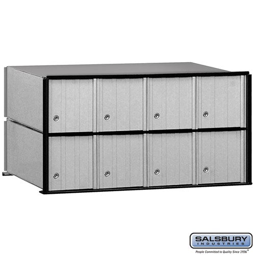 Salsbury Aluminum Mailbox - 8 Doors - Rack Ladder System - Sweatfully