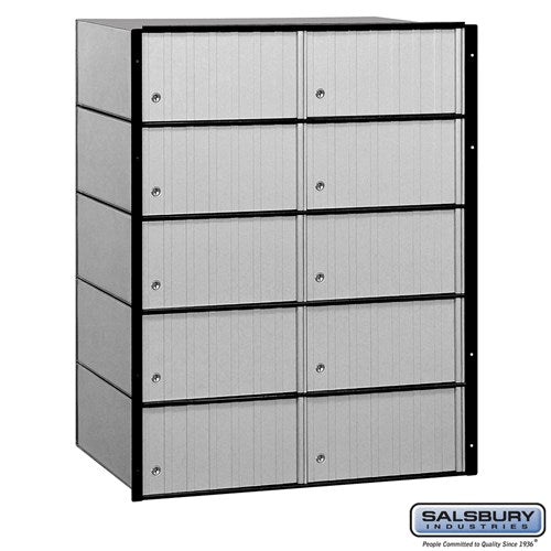 Salsbury Aluminum Mailbox - 10 Doors - Standard System - Sweatfully