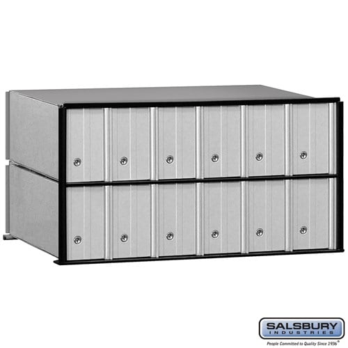 Salsbury Aluminum Mailbox - 12 Doors - Rack Ladder System - Sweatfully
