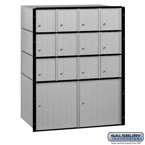Salsbury Aluminum Mailbox - 14 Doors - Standard System - Sweatfully