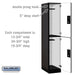 Salsbury 15" Wide Double Tier Designer Wood Locker - 1 Wide - 6 Feet High - 21 Inches Deep - Black - Black Electronic Locks - Sweatfully