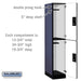 Salsbury 15" Wide Double Tier Designer Wood Locker - 1 Wide - 6 Feet High - 21 Inches Deep - Blue - Black Electronic Locks - Sweatfully