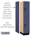 Salsbury 15" Wide Double Tier Designer Wood Locker - 1 Wide - 6 Feet High - 21 Inches Deep - Blue - Silver Resettable Combination Locks - Sweatfully