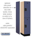Salsbury 15" Wide Double Tier Designer Wood Locker - 1 Wide - 6 Feet High - 21 Inches Deep - Blue - Hasps - Sweatfully