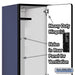 Salsbury 15" Wide Double Tier Designer Wood Locker - 1 Wide - 6 Feet High - 21 Inches Deep - Blue - Hasps - Sweatfully