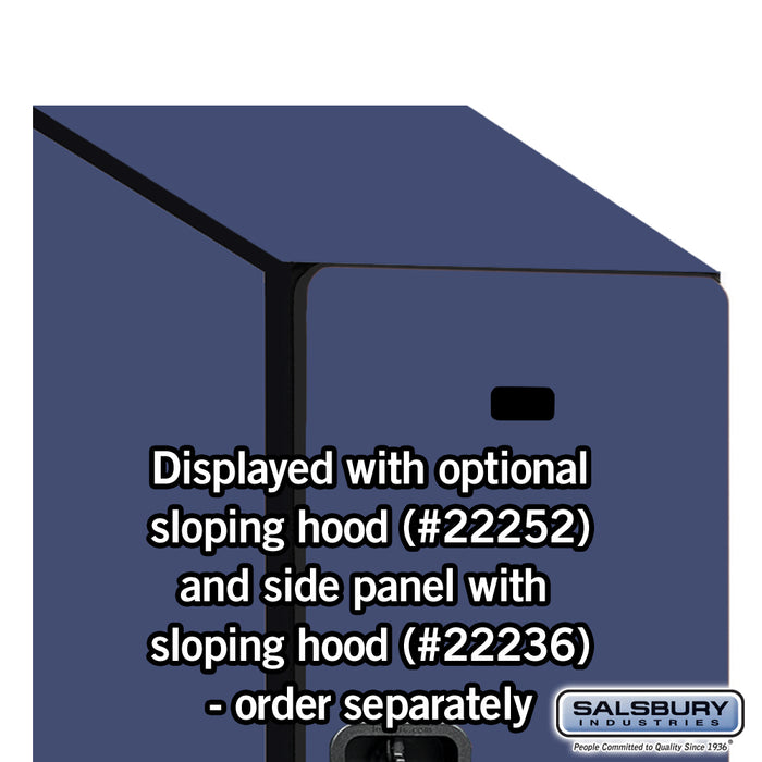 Salsbury 15" Wide Double Tier Designer Wood Locker - 1 Wide - 6 Feet High - 21 Inches Deep - Blue - Hasps - Sweatfully