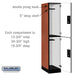 Salsbury 15" Wide Double Tier Designer Wood Locker - 1 Wide - 6 Feet High - 21 Inches Deep - Cherry - Black Electronic Locks - Sweatfully